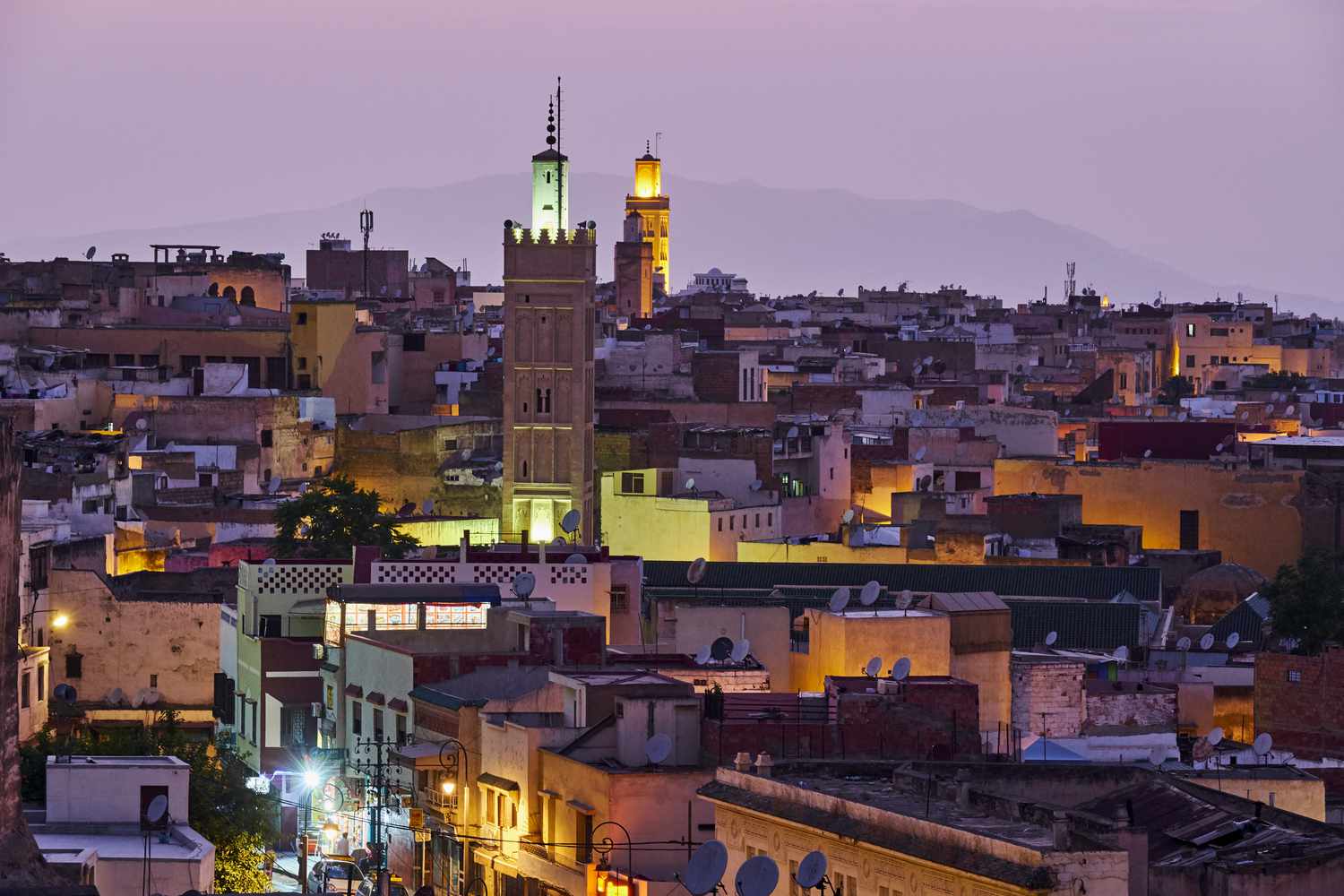 Captivating view of Meknes Medina, a historic and vibrant market district showcasing traditional architecture, lively souks, and cultural richness in Meknes, Morocco.