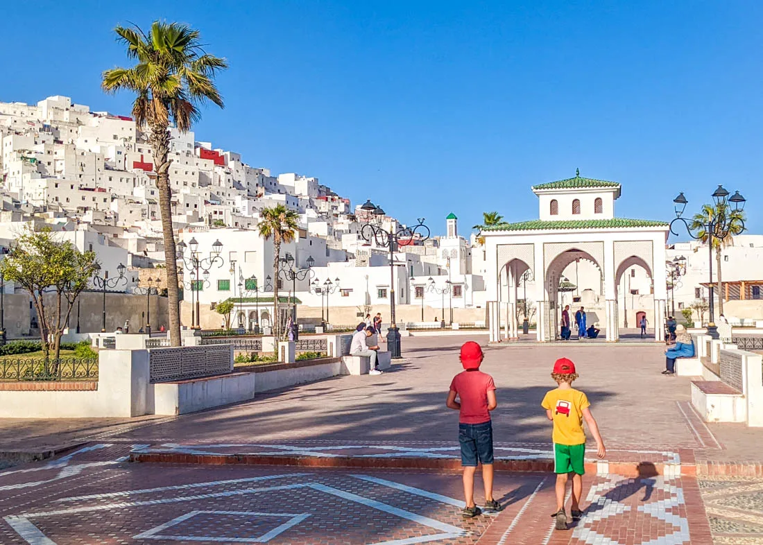 A lush green park in Tetouan-Feddan, offering serene natural beauty and recreational spaces for visitors to enjoy.
