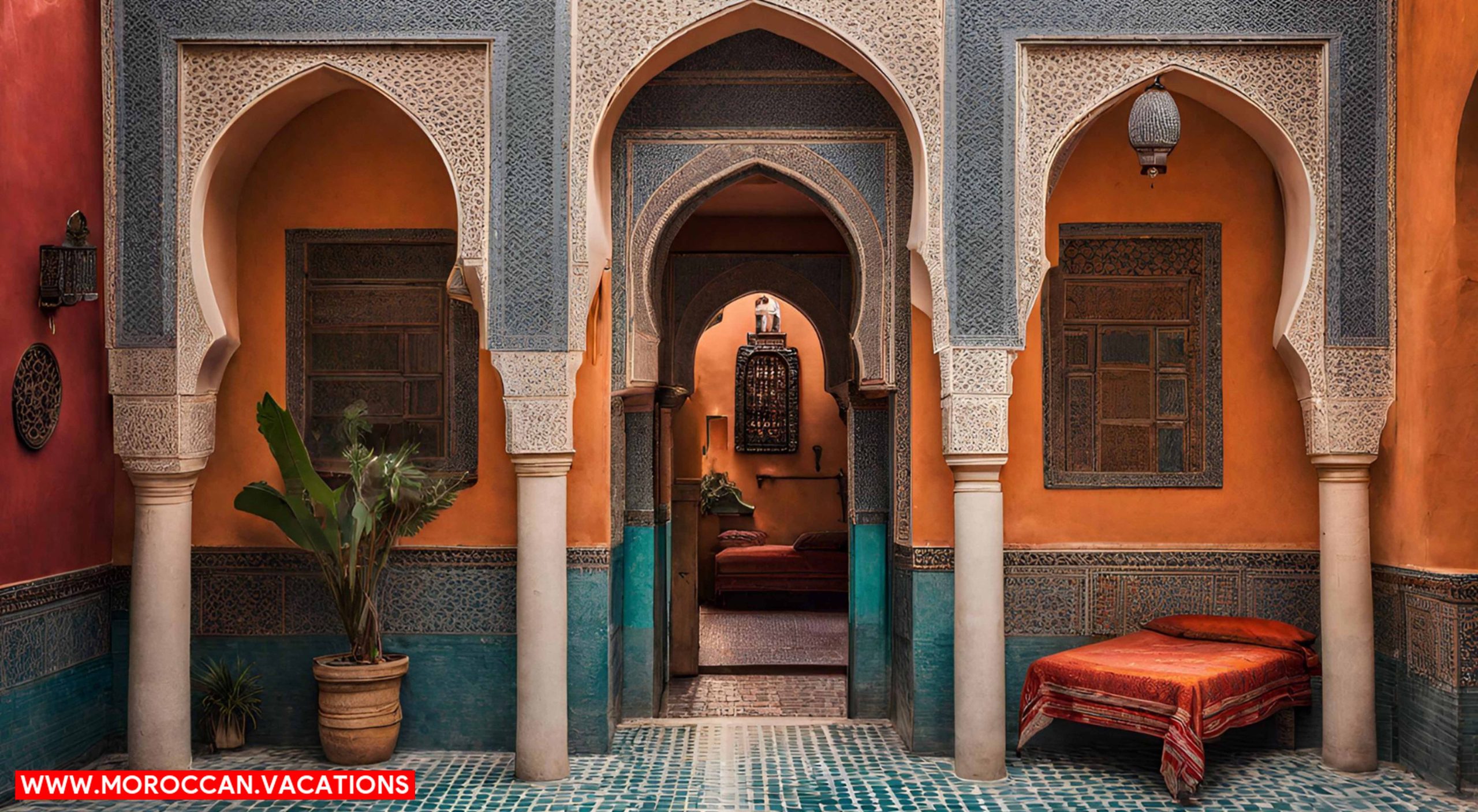 Traditional riads and modern businesses in Marrakesh, highlighting the economic impact of riads.