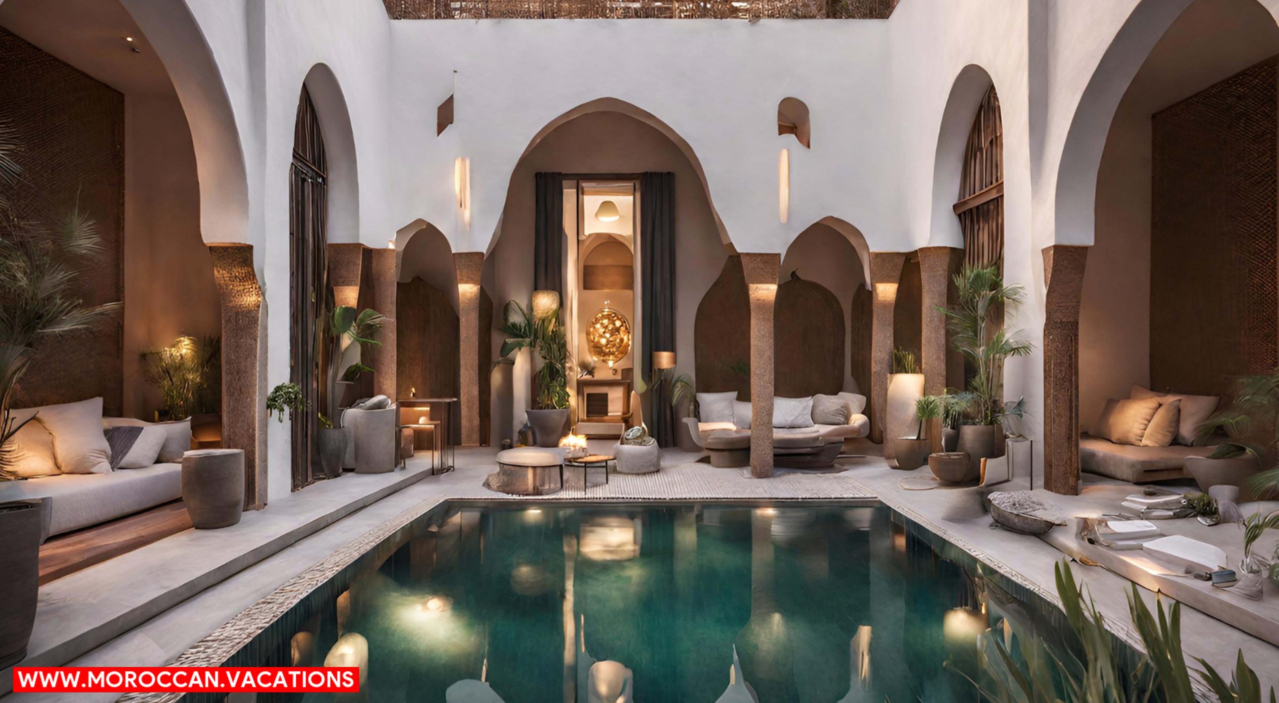 A modern, sustainable riad nestled amidst the bustling streets of Marrakesh.