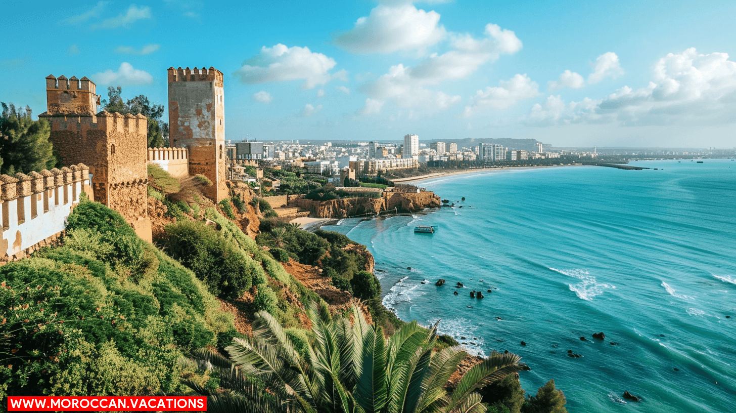 A map of Rabat illustrating its geography and landmarks