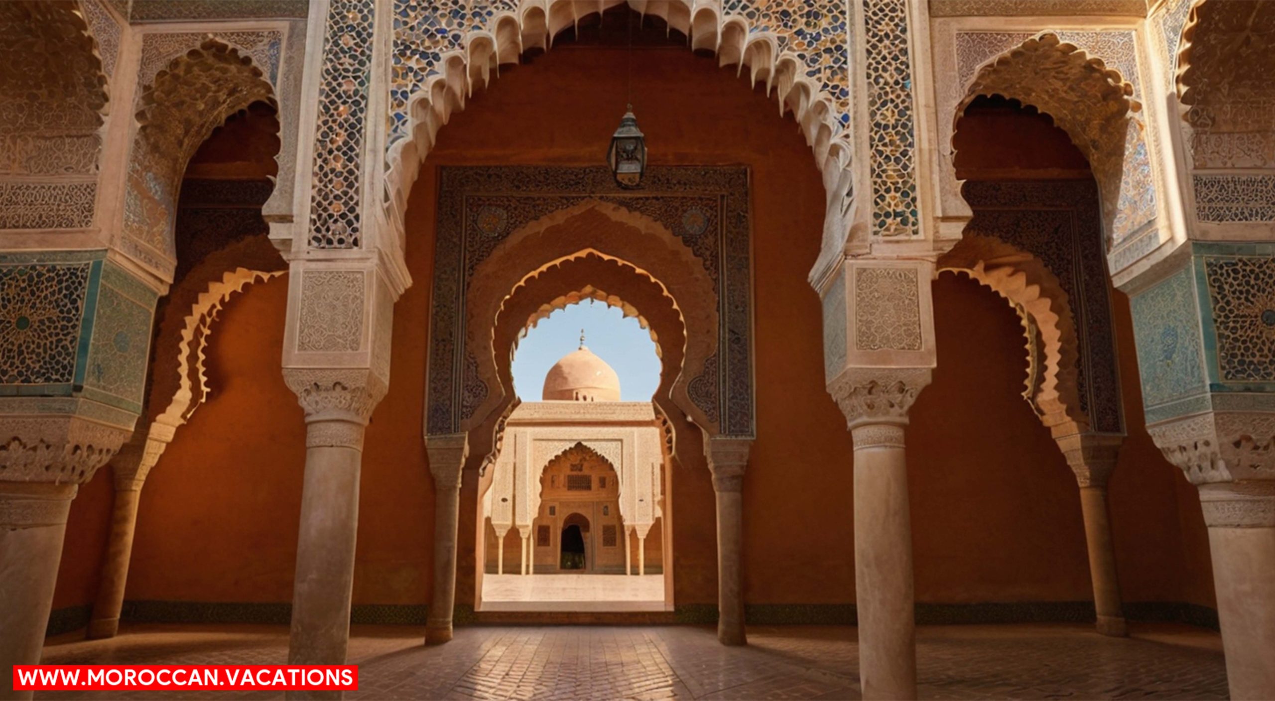 The intricate details of Marrakesh's architecture, focusing on the sacred symbols embedded in the vibrant tiles.