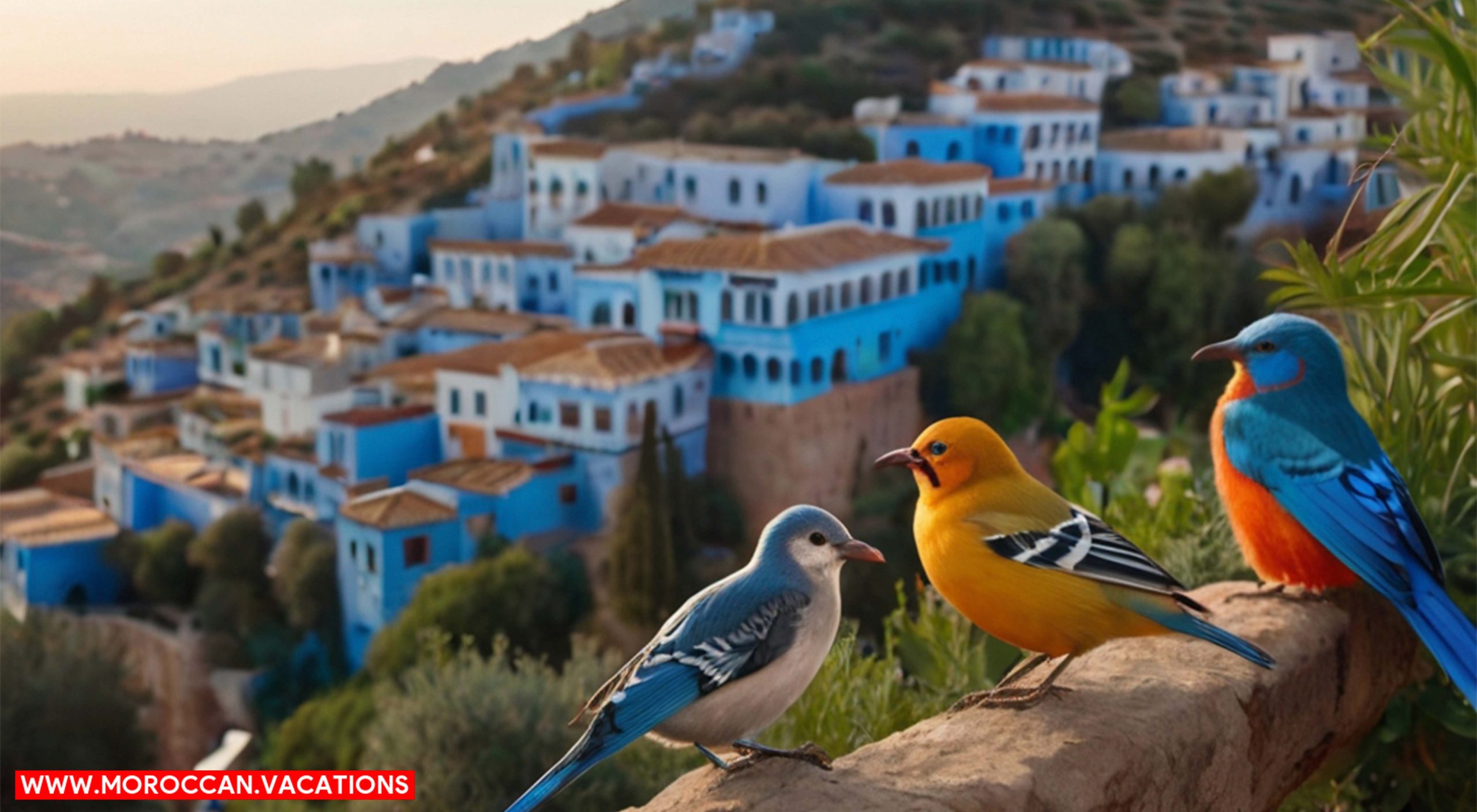 An image of birds in chefchaouen.