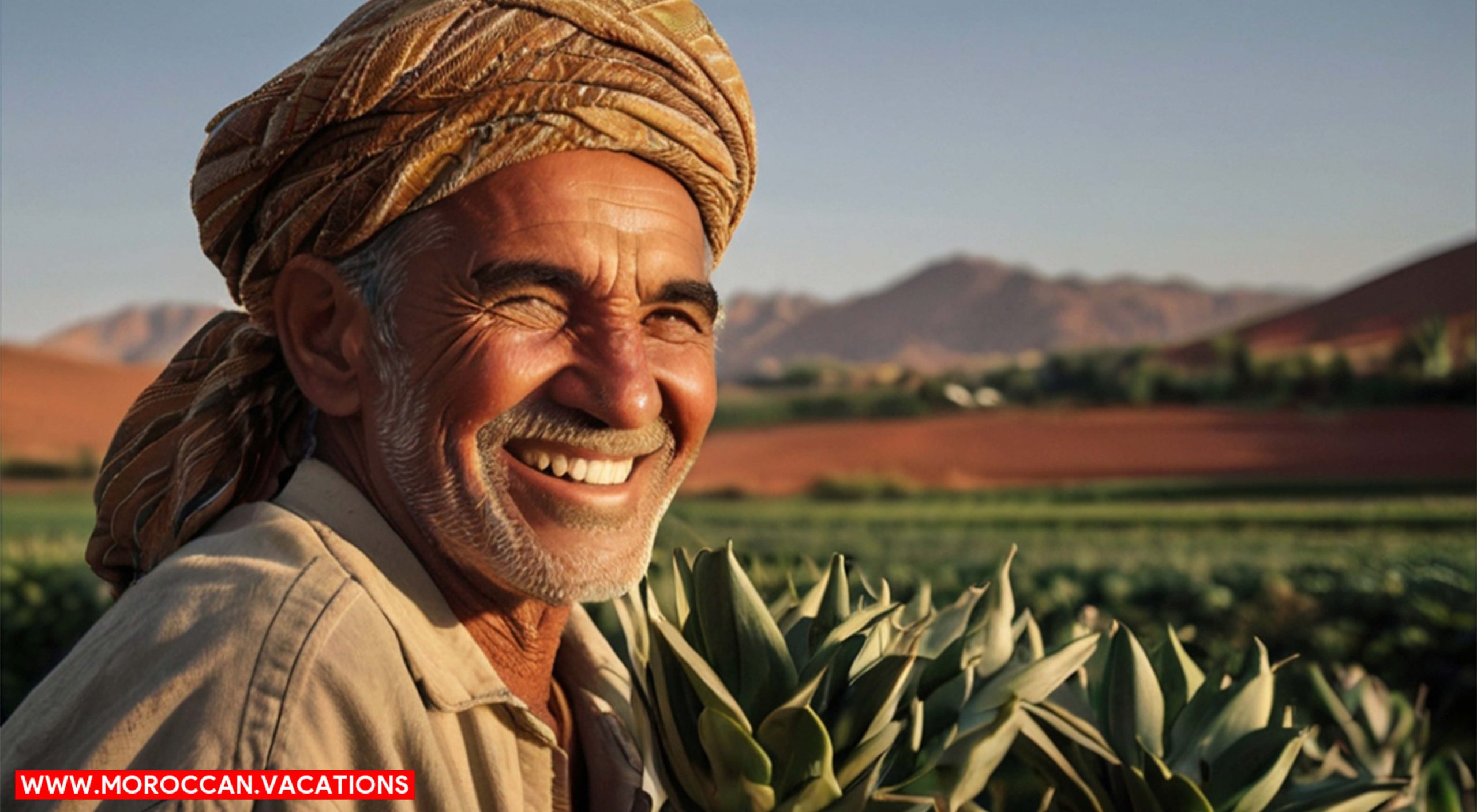 A Dades valley farmer close up picture.