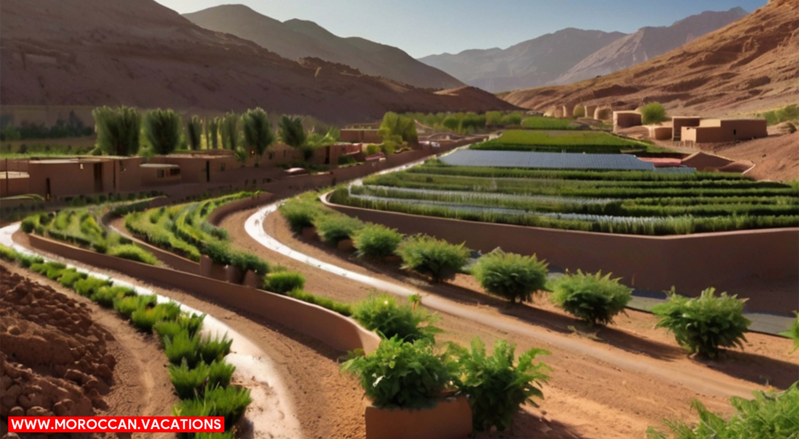Dades valley in morocco with beautiful scenery.