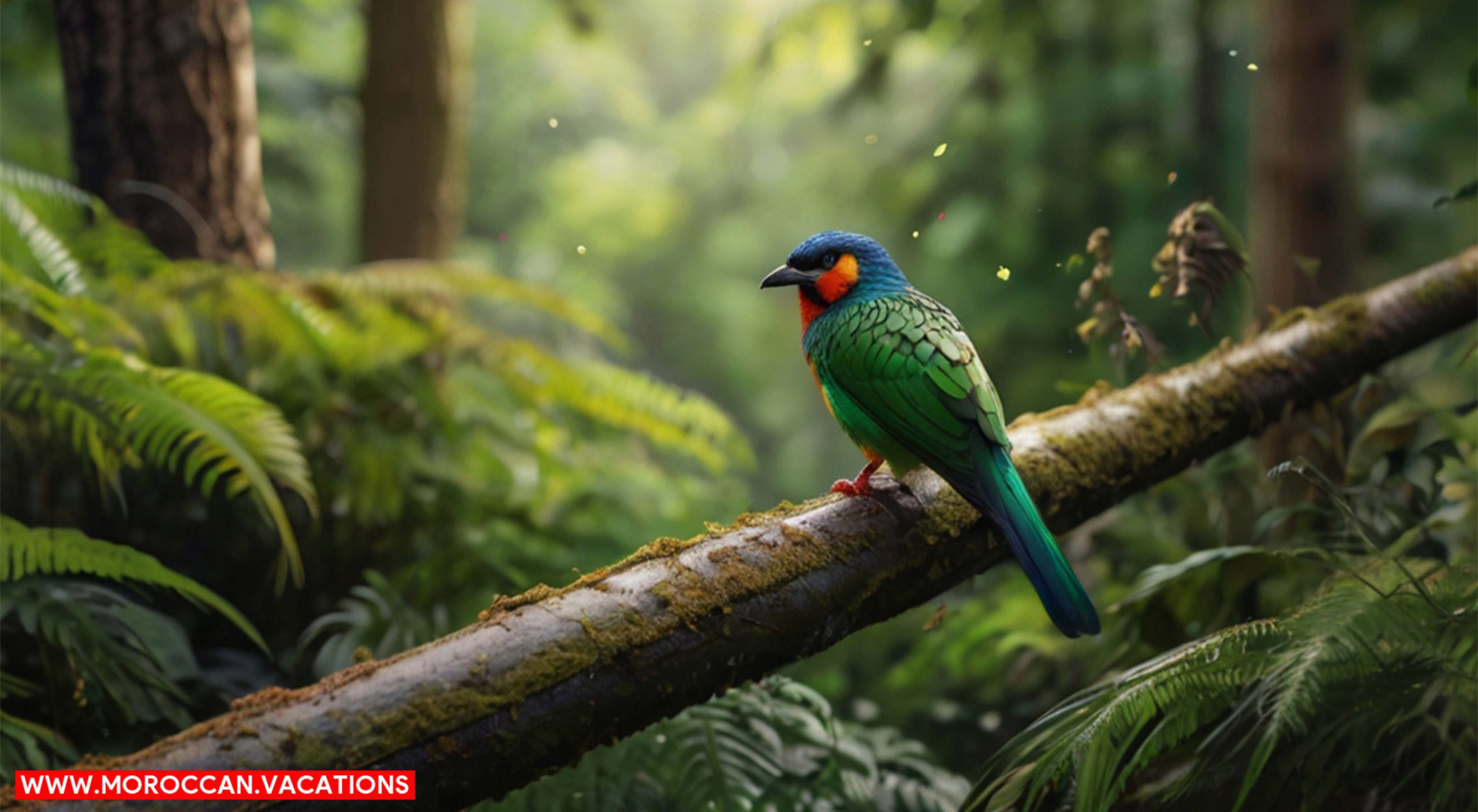 Image of hiking trails with birds.